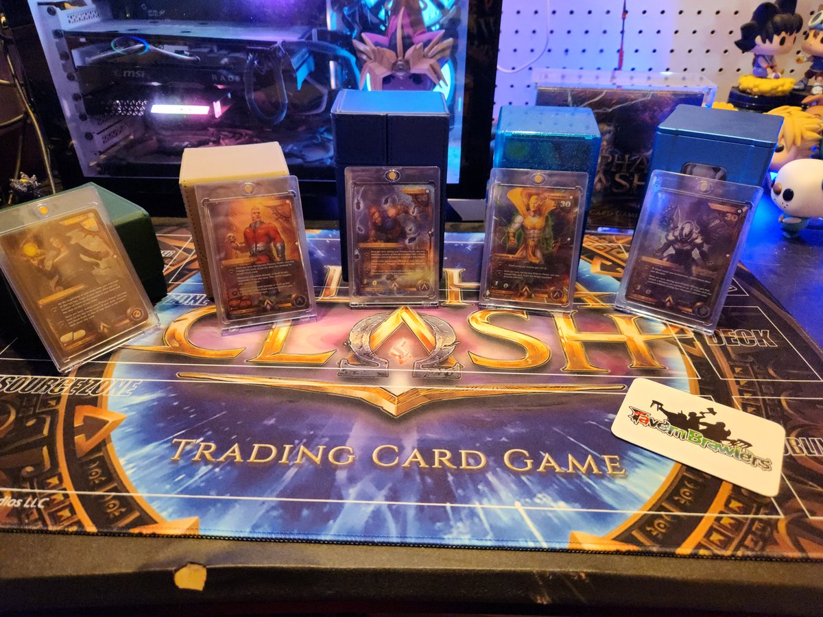 ogcrowkush's tweet photo. An @AlphaClashTCG deck for every contender. Time to test these out and get all the kinks worked out. https://t.co/QprRot5LX7