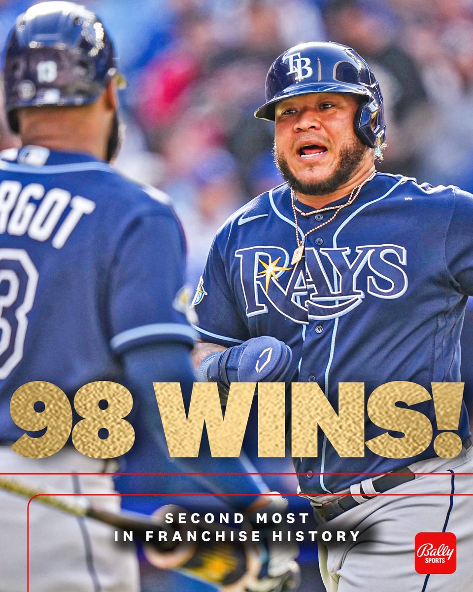 FanDuelSN_Rays's tweet photo. Second most wins in franchise history! #RaysUp https://t.co/tjLTMPkwin