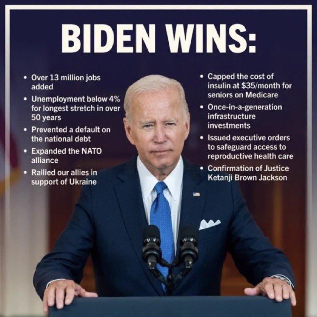 Bill Maher might not think Joe Biden has it in him to run again, but in the last year, an account solely dedicated to celebrating President Biden's wins has grown by over 270,000 followers. Keep retweeting and following to continue proving Bill Maher wrong.