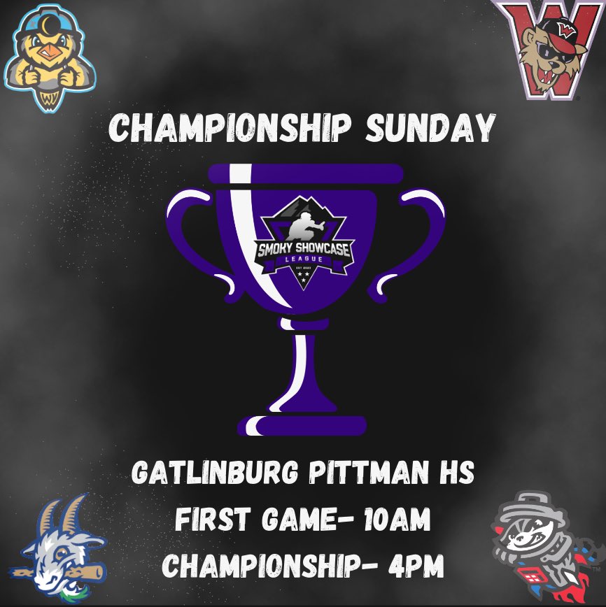 SMOKYSHOWCASE's tweet photo. ALL COMES DOWN TO TOMORROW‼️

Come out to GP to check out some great baseball! https://t.co/kstSIe3uUf