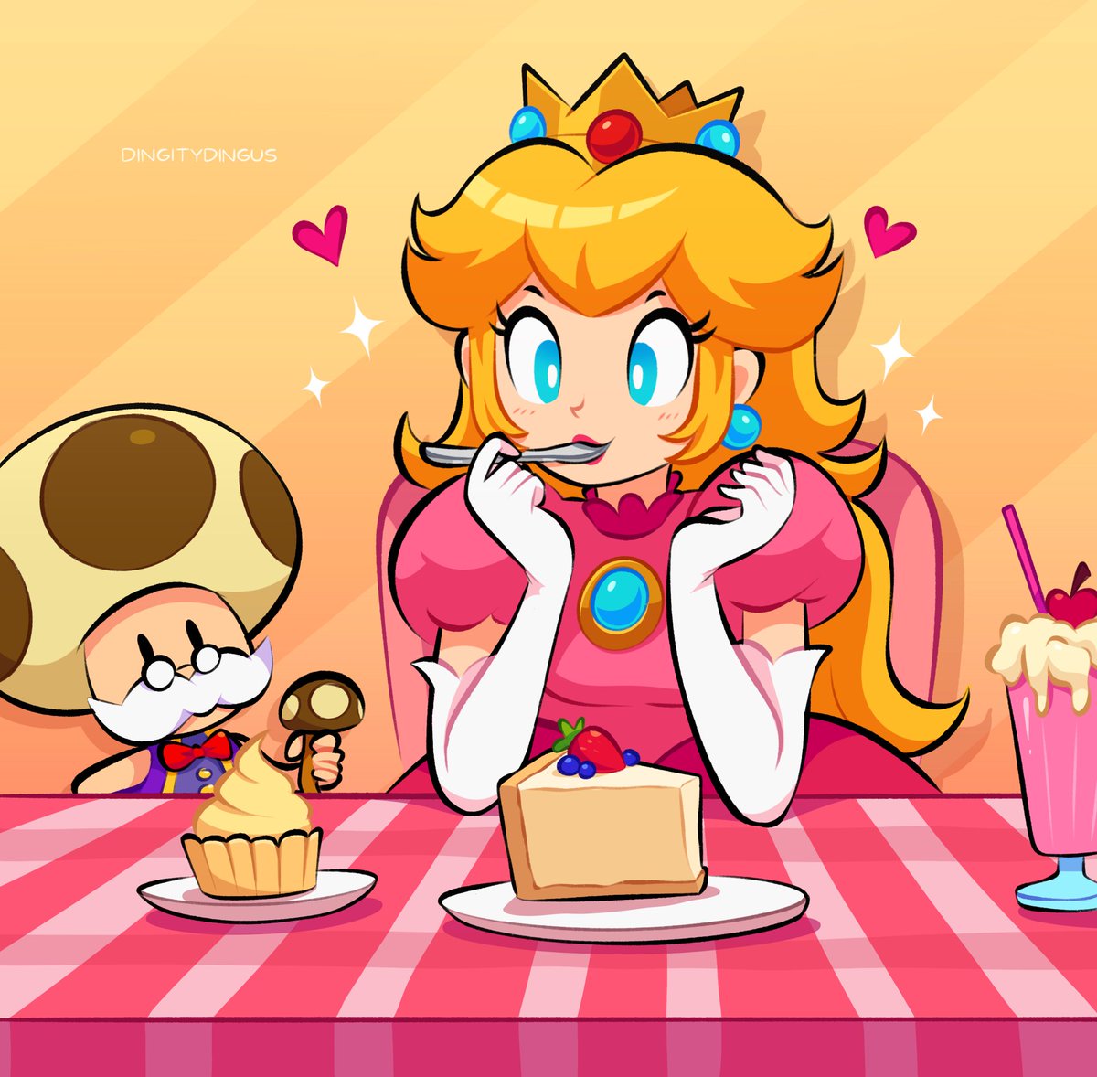 ピーチ姫 「Royal Dessert #PrincessPeach #Nintendo #」|Vinny 🌟のイラスト