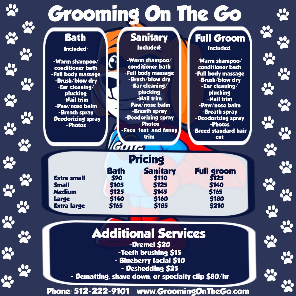 Big or small! We groom them all! Mobile Dog Grooming
#pflugerville