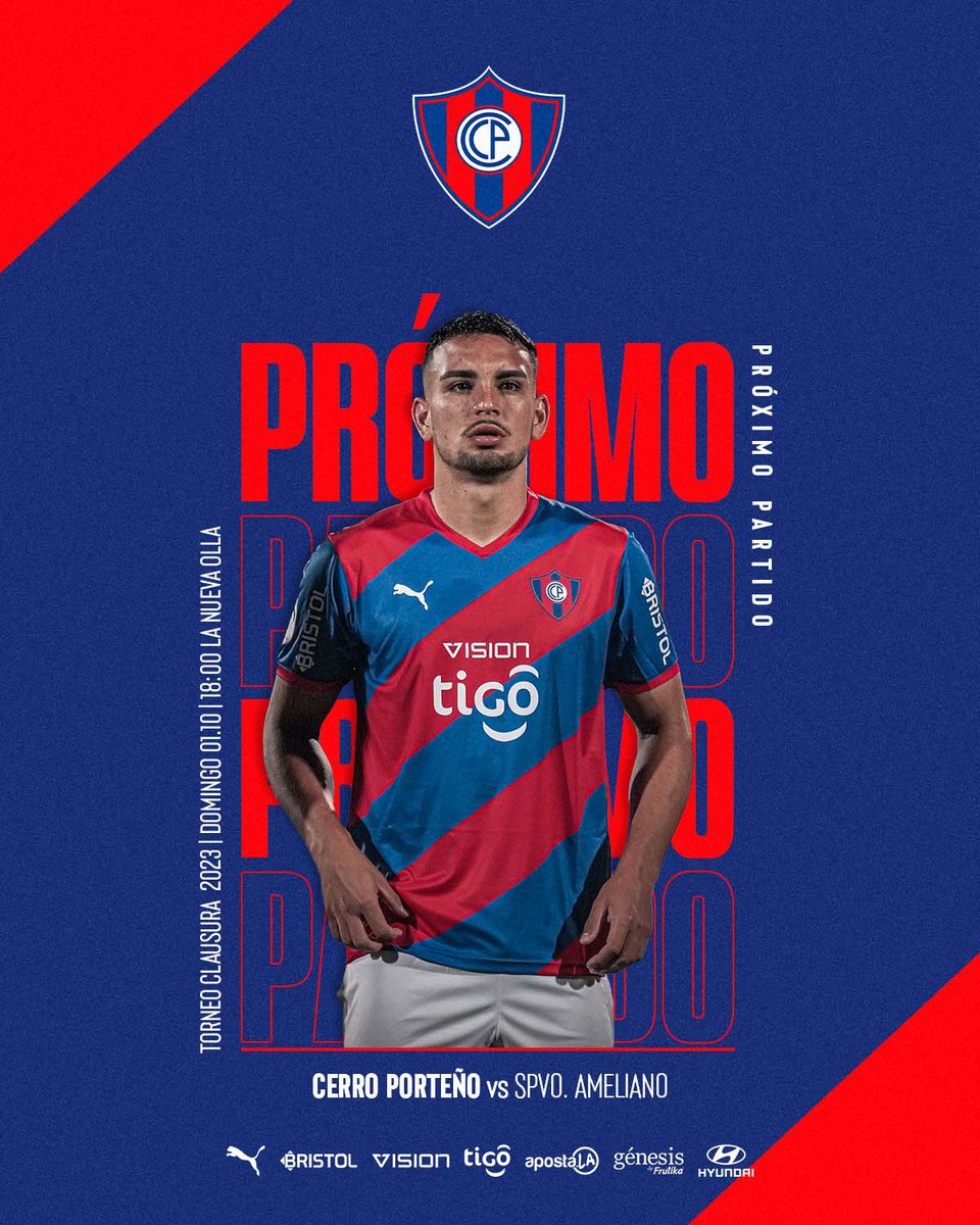 CCP1912oficial's tweet photo. ¡Próximo partido! 🔜⚽

Cerro Porteño 🆚 Sportivo Ameliano

🏟️ La Nueva Olla 
📅 Domingo 01.10
🕡 18:00

#ElClubDelPueblo 🔵🔴 https://t.co/bUh2cCpaLR