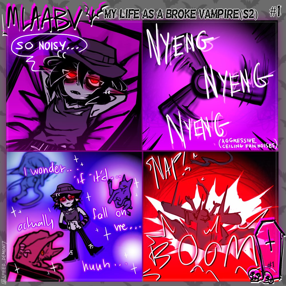 inkotal_'s tweet photo. S2[EP 1] BUCKET AND THE CEILING FAN THAT CRUSHES HIM TO DEATH.

#MLAABV #MLAABV_Comic #Vampire #Bucket #ArtistOnTwitter #minicomic #BrokeVampire https://t.co/WMfkTev8oQ
