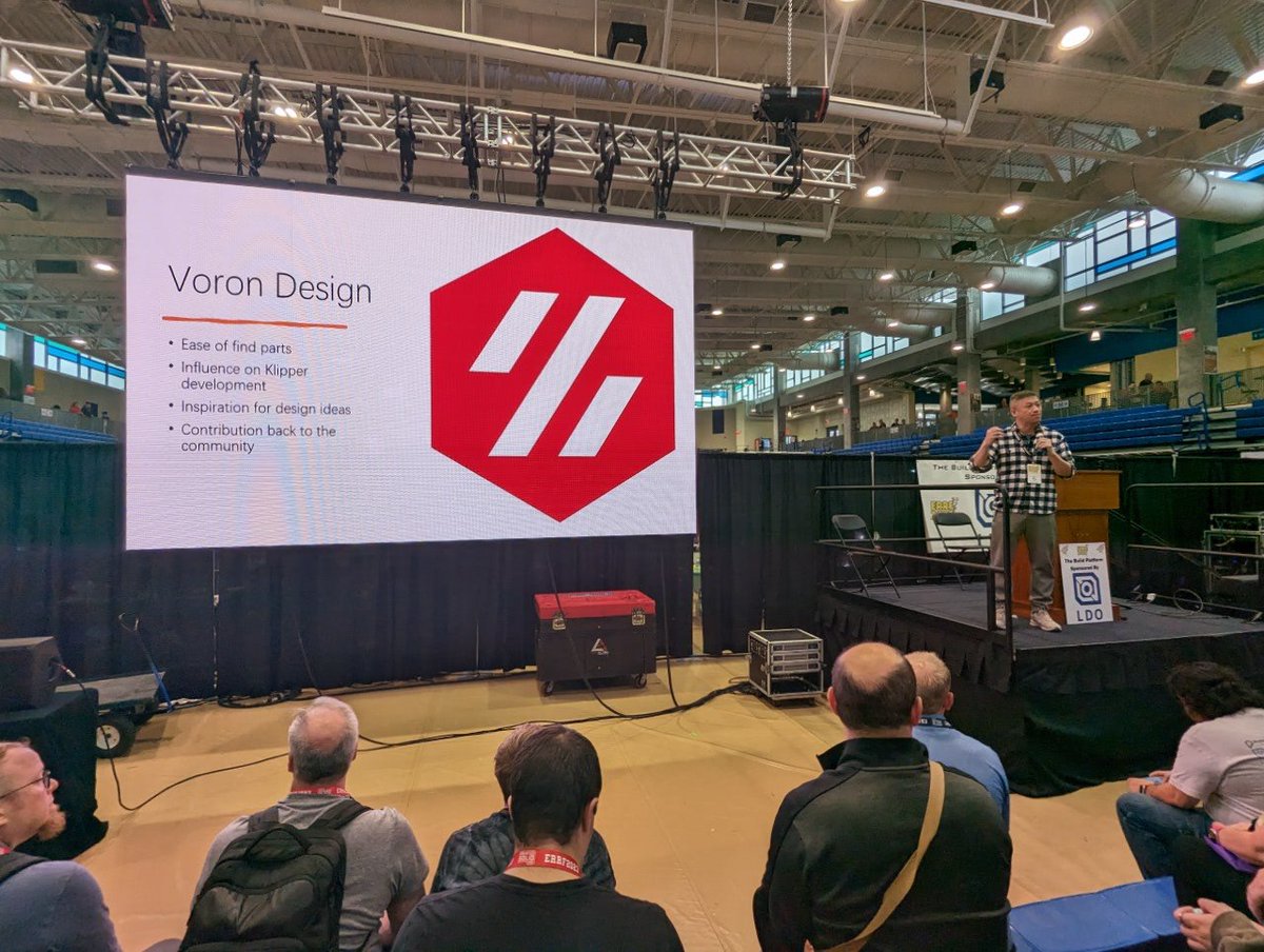 SrgntBallistic's tweet photo. "Breaking Boundaries: A New Motion System for 3D Printing" talk by @agiot_ explaining the features and development of the new @mypeopoly 
Magneto X Linear Motor FFF 3D Printer
#ERRF2023 https://t.co/O3uTUiDOgo