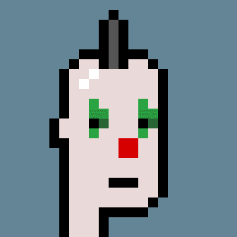 How fitting that DAOpunk #5 has the albino mohawk traits to match <a href="/beeple/">beeple</a>'s "Dildo Headed Clown" during the day of his CryptoPunks event!

This is also the first smile or frown we've seen!

Bid now: daopunks.wtf