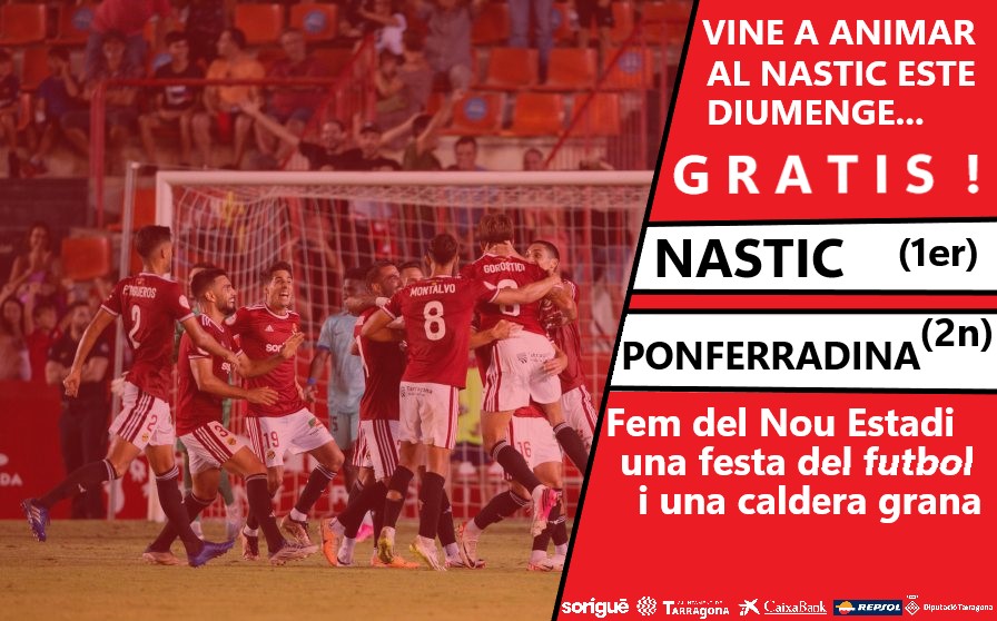 Ridrles's tweet photo. Me uno al la campaña; @NASTICTARRAGONA, fem del Nou Estadi el infern grana sobre la terra i fem que el Nastic no jugi amb 12, sino 12.000.
#FemHoRealitat https://t.co/qUt6Rom5kB