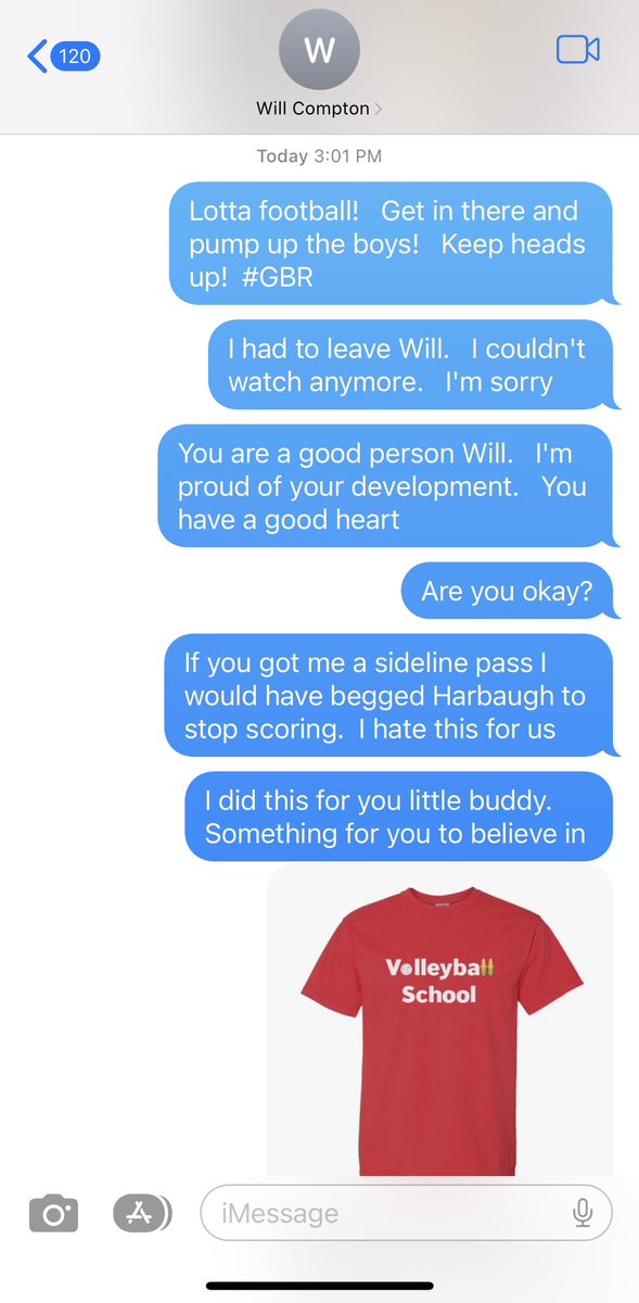 One of my guys was in trouble today.   As a Michigan Man and leader of men I did my best to build him up.   I haven't heard from <a href="/_willcompton/">Will Compton</a> yet.   I am starting to worry.