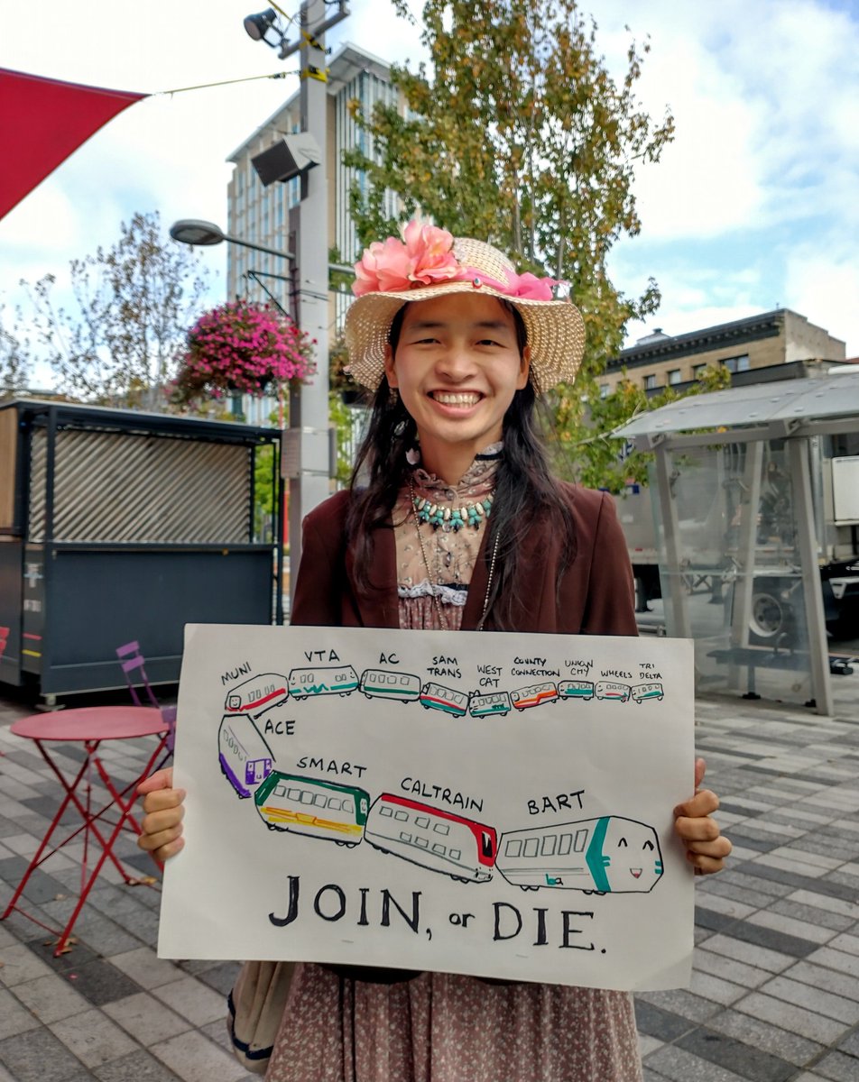 alfred_twu's tweet image. #TransitMonth rally with Telegraph for People in downtown Berkeley! Great to see so many people organizing to fund and improve transit.

Next couple years are critical, with the need to get more state funding and prep for a regional ballot measure. 🚌🚃