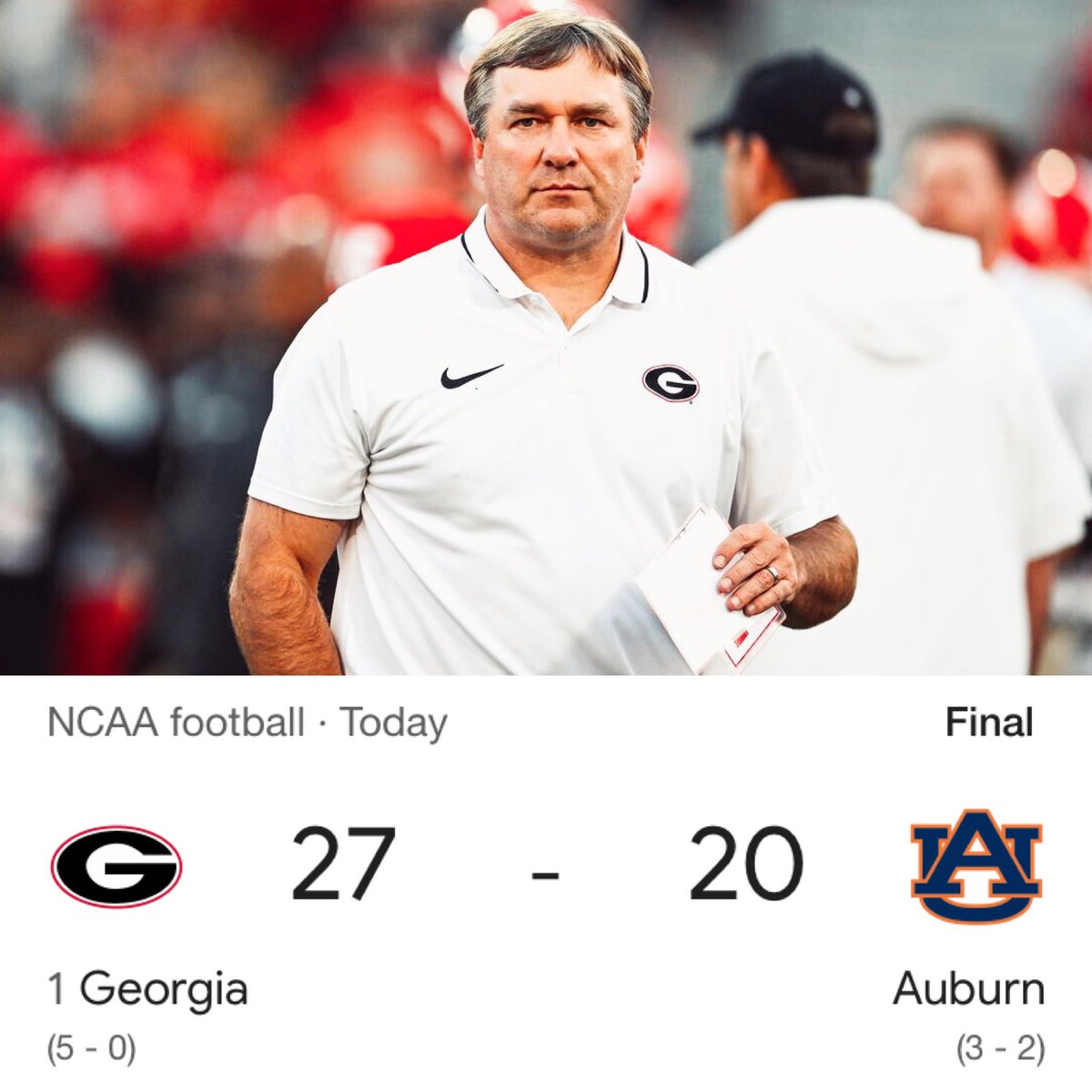 #GoDawgs    Georgia hasn't lost a football game in 665 days! 
#SEC #CollegeFootball  #Bulldogs #GamblingTwiitter  #KirbySmart