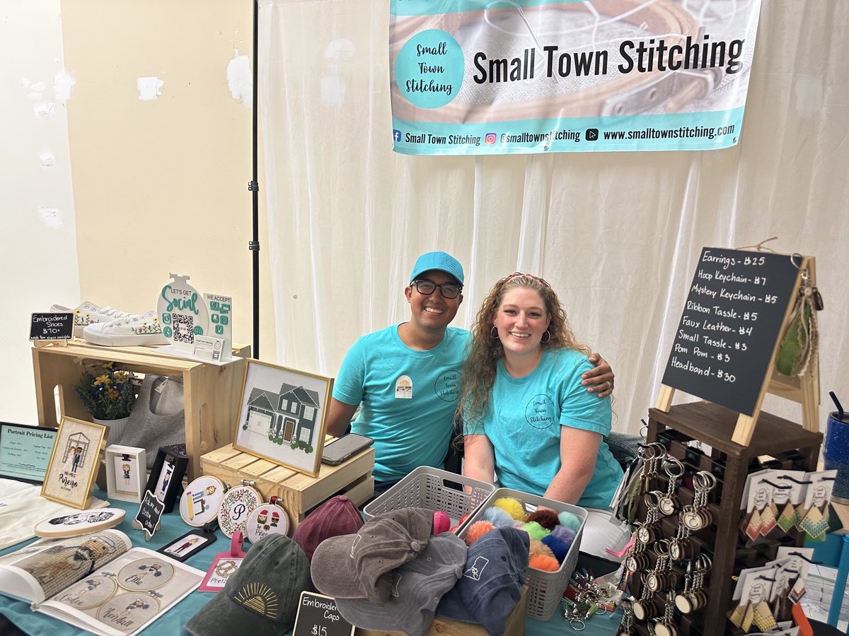 Christian and Deanna Pineiro repping her lovely cross stitch and needlework creations at Cleveland Park Art All Night. Thank you Deanna for your great work and Christian for all you do for the Ward and City.