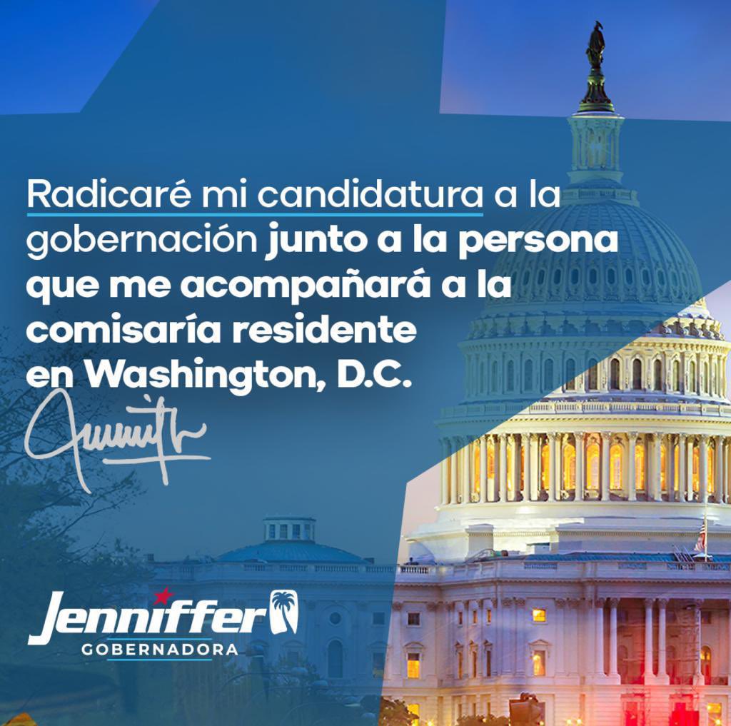 #TEAMJGO2024 (@teamjgo2024) on Twitter photo “Radicaré mi candidatura a la gobernación junto a la persona que me acompañará a la comisaría residente en Washington, D.C. <a href="/JGO_2024/">Jenniffer González</a> #ConJennifferGanamos #JennifferGobernadora #EllaEs #VolvamosALasRaíces #TeamJGO “Radicaré mi candidatura a la gobernación junto a la persona que me acompañará a la comisaría residente en Washington, D.C. <a href="/JGO_2024/">Jenniffer González</a> #ConJennifferGanamos #JennifferGobernadora #EllaEs #VolvamosALasRaíces #TeamJGO