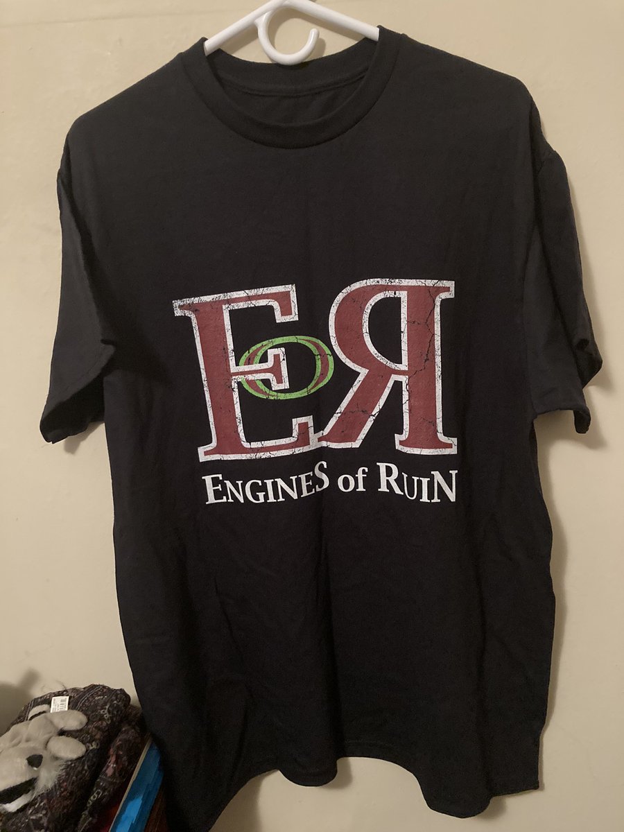 This is our bands T-shirt &amp; we have many more items.  Please find our merch site here. Thank you. 

enginesofruin.com/shop