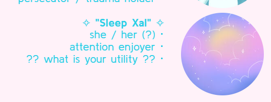 XalSundered's tweet photo. new xal dropped . . . we thought sleep was Kit's thing but nope we have confirmed its a different alter
SHE JUST SLEEPS ??? https://t.co/KkHynTezux