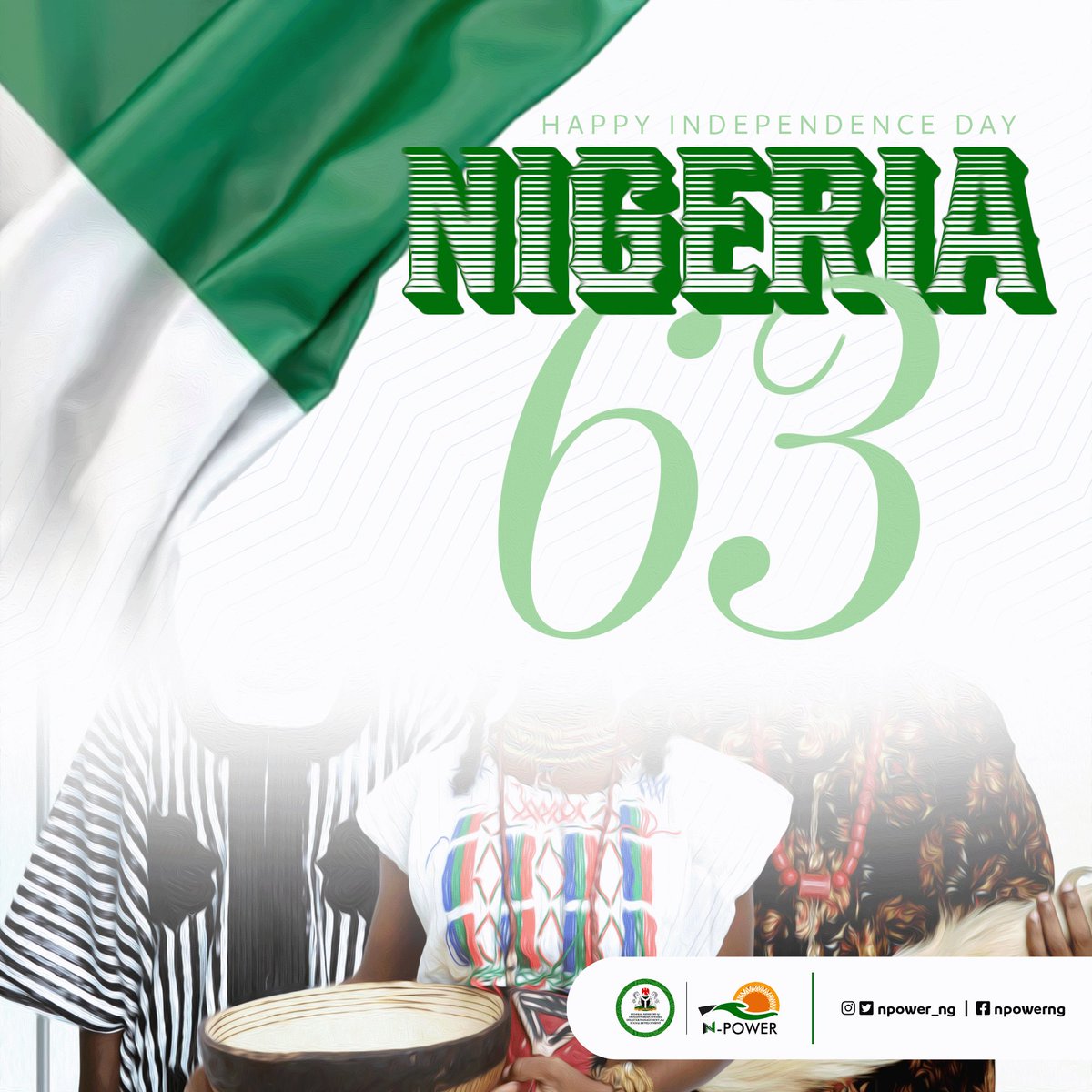Happy 63rd Independence Day to all our beneficiaries! 🎉🇳🇬 

Let's embrace the spirit of freedom and progress as we celebrate Nigeria's remarkable journey! 

#NigeriaIndependence #63YearsStrong #staynpowered