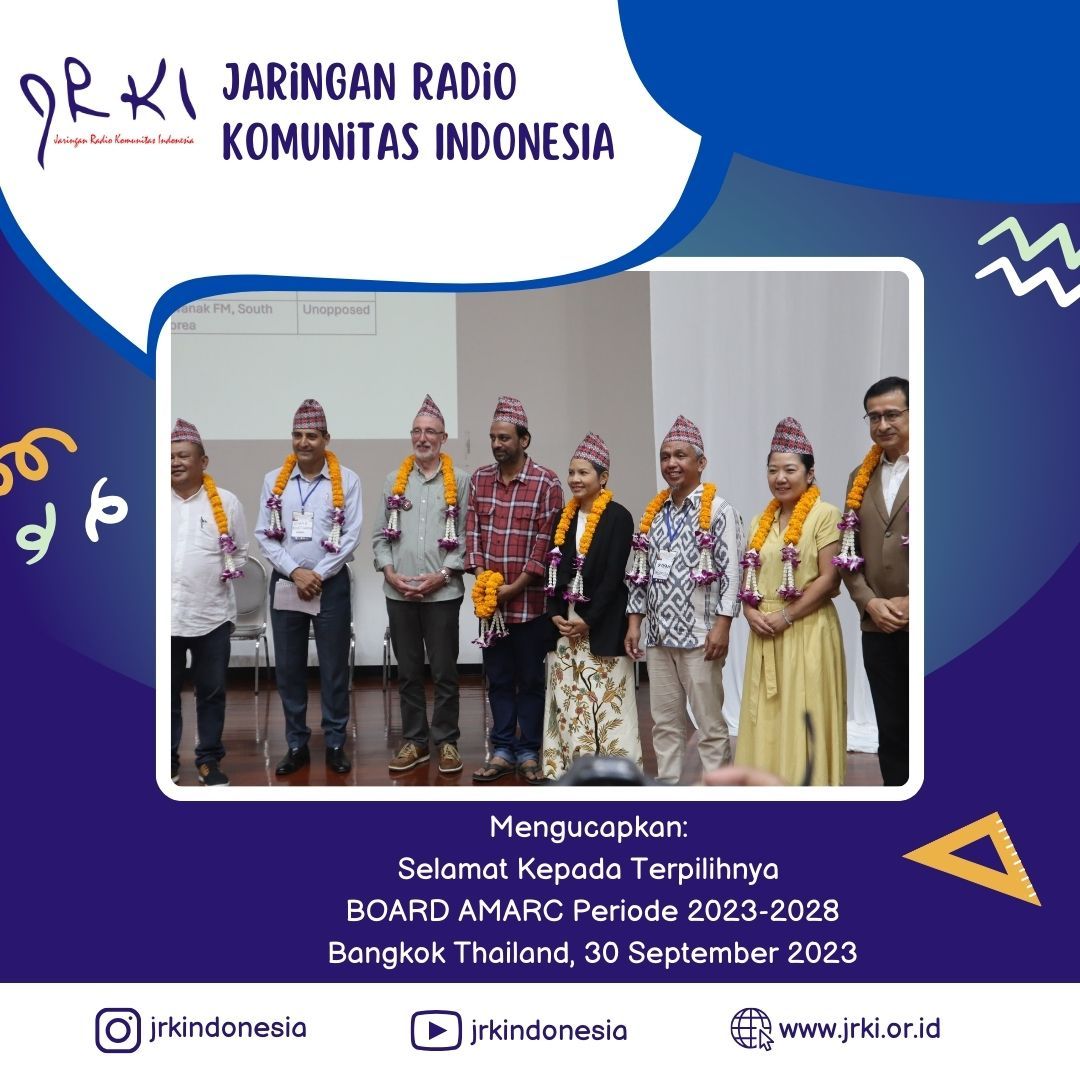 Selamat Kepada <a href="/Sinam_MS/">Sinam MS</a> Delegasi Indonesia terpilih kembali Menjadi Vice President AMARC Asia Pacific - South East Asia 2023 -2028. 

#CommunityRadio 
#RadioKomunitas