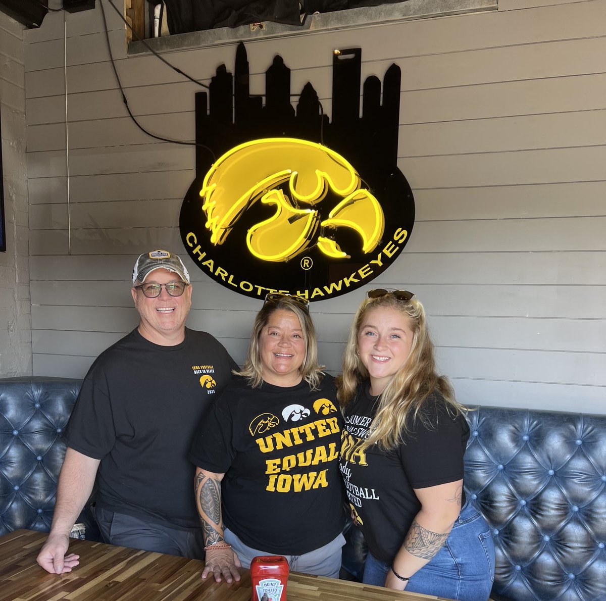 Cnsstockstacy's tweet photo. Go Hawks from the Charlotte NC        I-Club.  #FightforIowa https://t.co/y5kRSsodTX