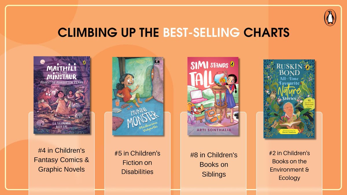 PenguinIndia's tweet image. We&apos;re back with our bestsellers list! How many of these popular books have you read?
@DrMVwrites @_arjunmohan_ @djpolitical @HariniNagendra @MundoliSeema @bhagwanUCLA @AnasAhmed_S @KrishnaWriter @AishaFSarwari @vaishaliwrites @menakaraman @kevin_missal amzn.to/3Md9gzb