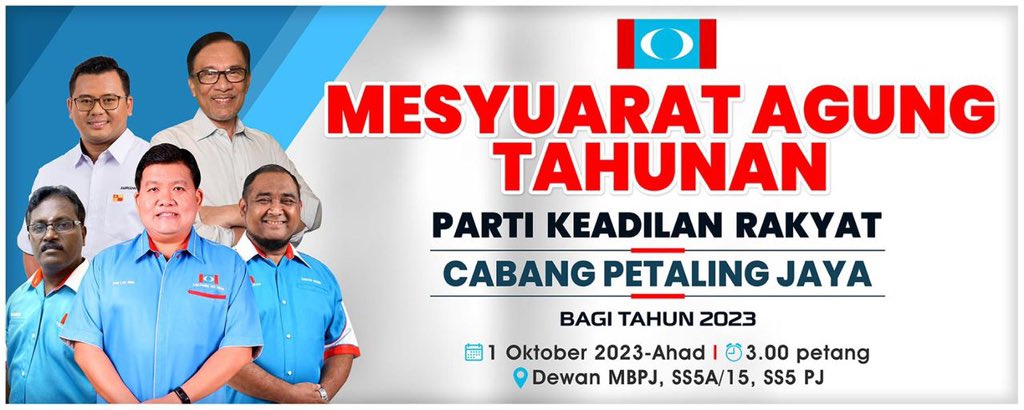 heeloysian's tweet image. #MATC #petalingjaya
Tarikh: 1/10/2023 &amp;amp; Masa 3.00pm
Tempat: Dewan MBPJ SS5A/15, SS5, Petaling Jaya. Semua anggota KEADILAN Cabang Petaling Jaya dijemput hadir.