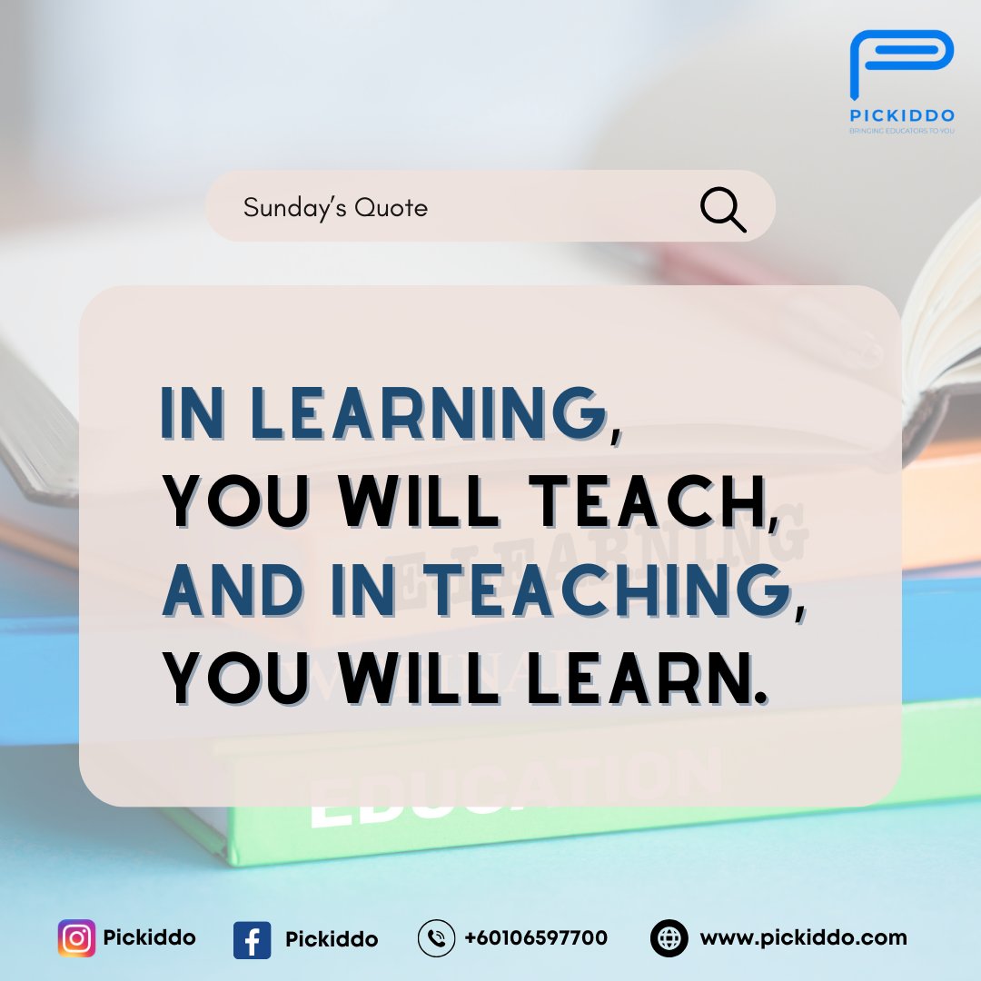 In learning, you will teach, and in teaching, you will learn. #TeachToLearn #MutualGrowth #EducationQuotes