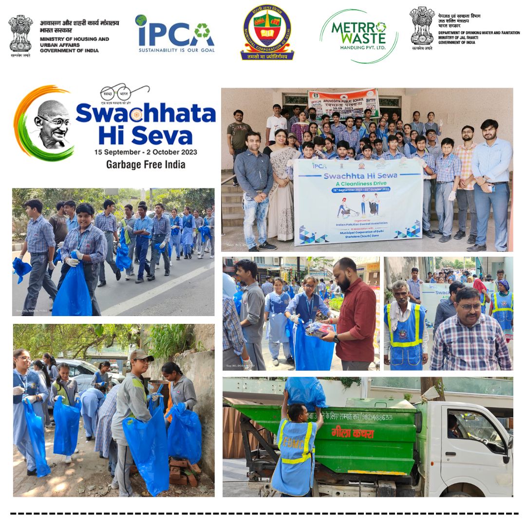 Organized a clean-up drive with the students &amp; staff of Arunodaya Pub School; IPCA alongwith MCD. The collected dry waste handed over to the waste collection vehicle for segregation. <a href="/SwachhBharatGov/">Swachh Bharat Urban</a> <a href="/swachhbharat/">Swachh Bharat Mission - Grameen</a> <a href="/PMOIndia/">PMO India</a> #SwachhBharat #GarbageVsIndia #GarbageFreeIndia #SHS2023