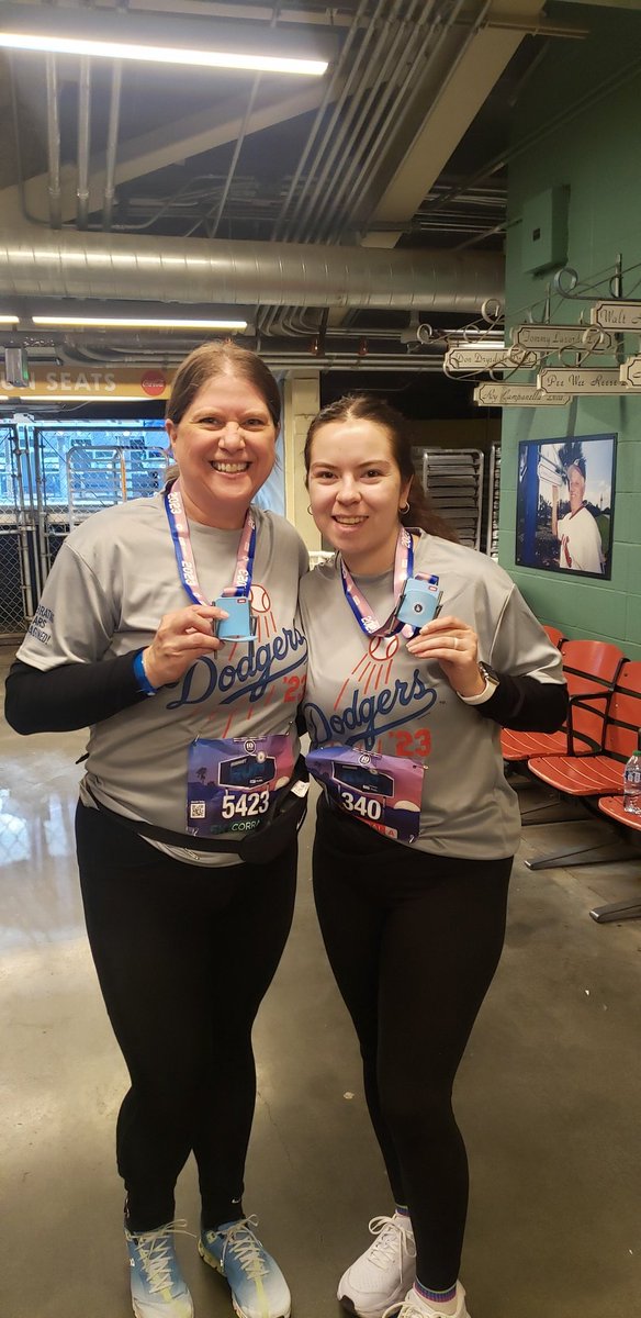 We did it!! Finished the LA Dodgers 5K Sunset Run. Lil and I rocked it!!!