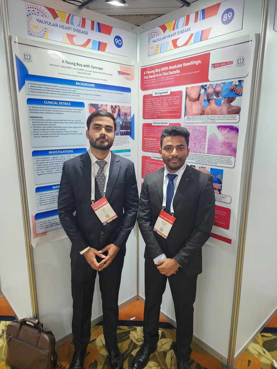 22harsh9's tweet photo. We showcased three impactful posters on day 1 of the ACC, Asia . Very grateful to our mentor ! #ACCAsia
@ACCinTouch @AgstamSourabh  @Abhishek_27Y https://t.co/rIhSvN1nqt