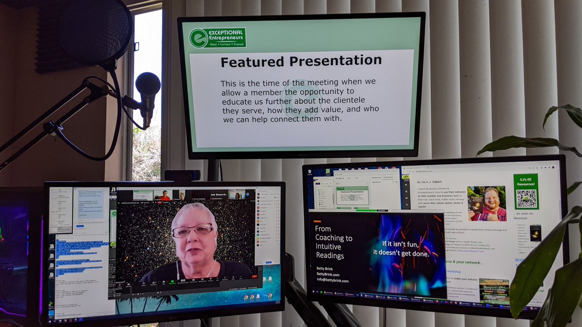 cjgilbertwebpro's tweet photo. Enjoyed hosting #virtual #business #networking with Exceptional #Entrepreneurs!

Betty Brink shares shes offering intuitive readings laughing her way through retirement.  (new website! HINT HINT)

#smallbusiness #marketing #sales #customerservice
#virtualevents
#networkingee https://t.co/Rgfqvyltdb