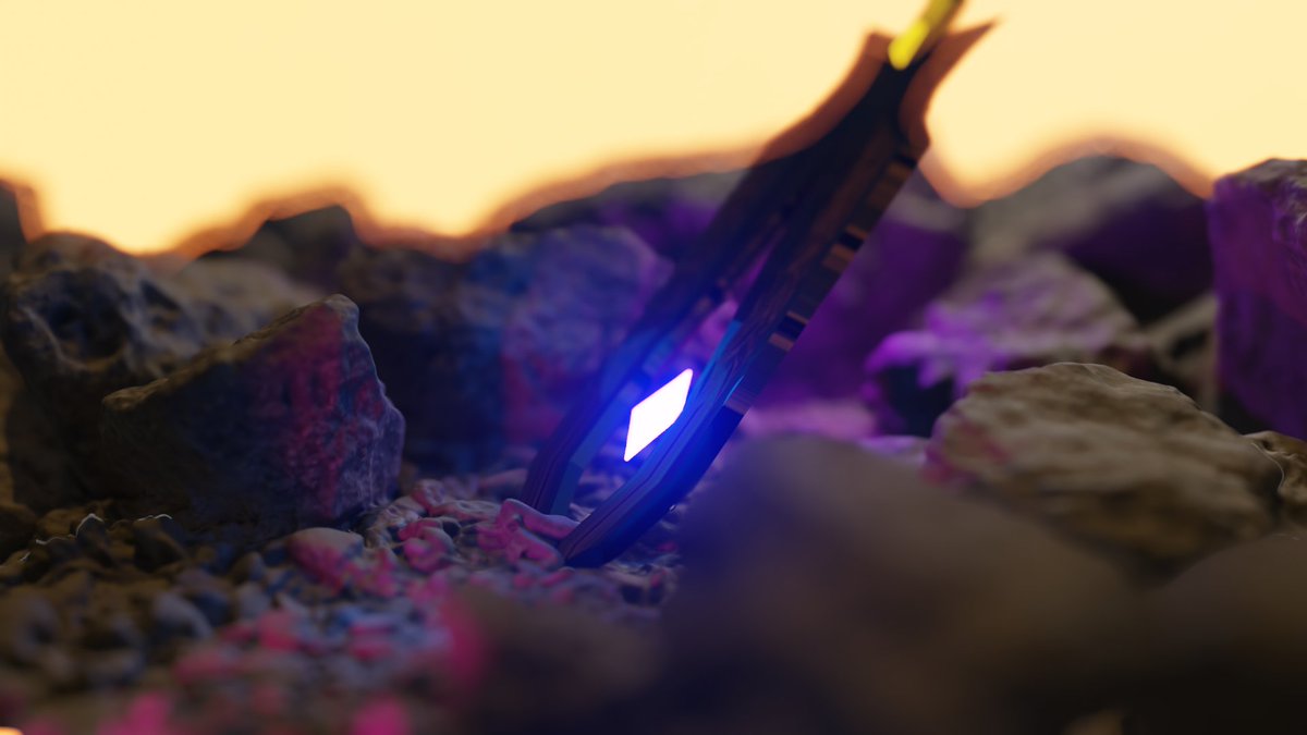 NicoxPixel's tweet photo. My lowpoly sword also got its render! 👏#indiedev #render #blender https://t.co/FM1aiSvCPy