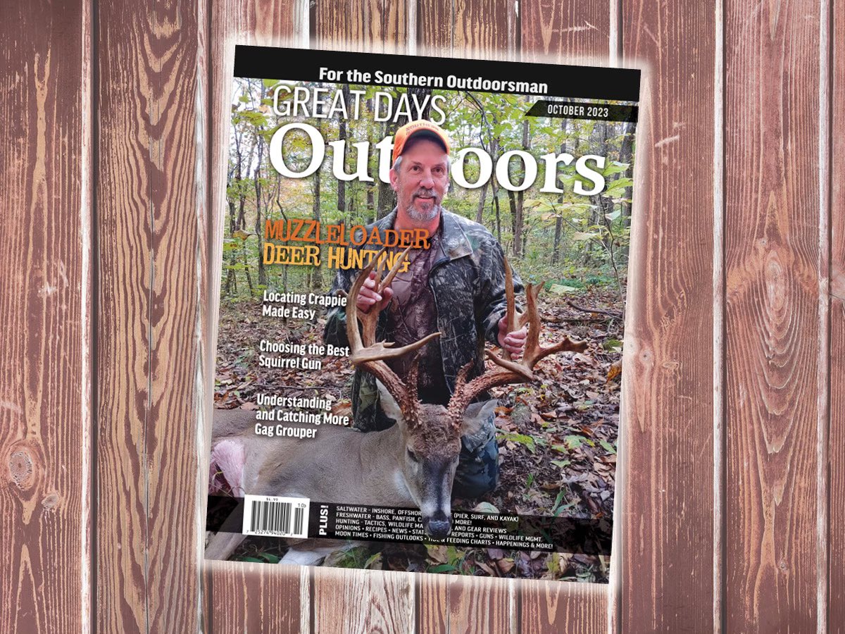 Check out our October issue! Locating crappie made easy, choosing the best squirrel gun, muzzleloader deer hunting and more! #fishing #hunting #greatdaysoutdoors