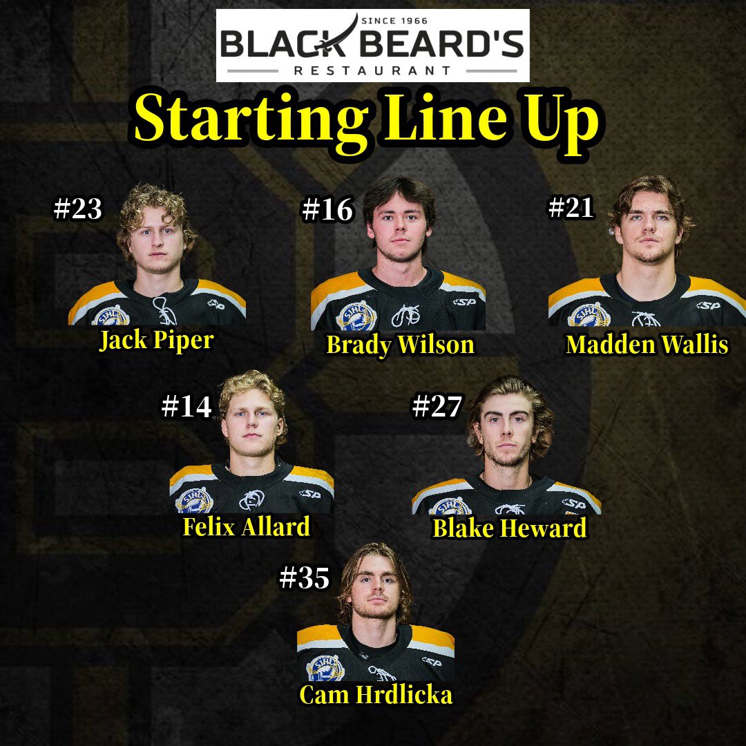 Tonight’s starting line up presented by: Black Beard’s Restaurant