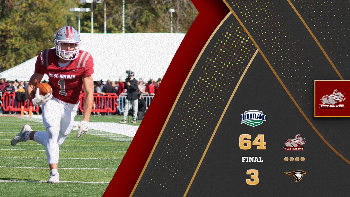 rhitsports's tweet photo. 🏈: The Fightin' Engineers run wild en route to a 64-3 Homecoming win over Anderson. Rose-Hulman ran for 300 yards and seven touchdowns for the first time since their 2017 win over Earlham. #GoRose #d3fb

📄: https://t.co/q6I7HjdBkT https://t.co/7jl87l2yCR