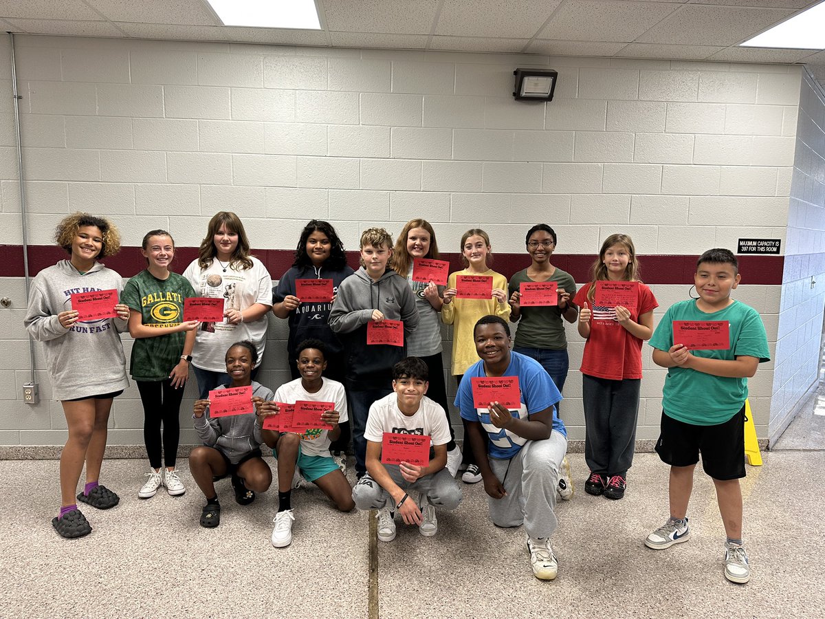 Congratulations!  September’s  Student of the Month:

6th gr - Mathias Guerva
7th gr - King Dorsey
8th gr - Xaviour Scharkley

Well deserved, outstanding young men.

Student shout outs for September.  Great work, keep up the hard work, doing the right thing and thinking of others