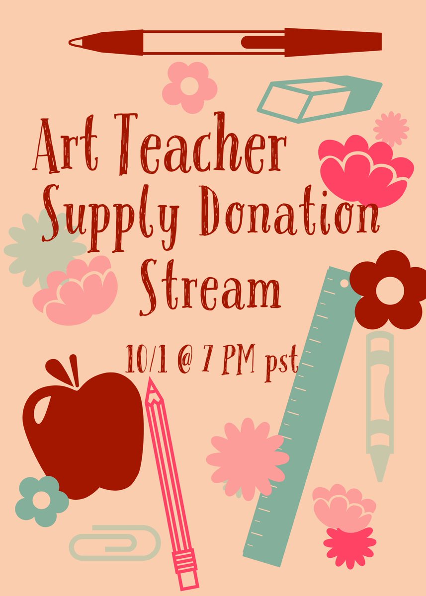 artemvitae's tweet image. tomorrow! twitch.tv/artemvitae 🫶 donation stream for my elementary art students, Amazon wishlist
 + incentives for YOU if we reach certain goals 💓💓

Retweets highly appreciated