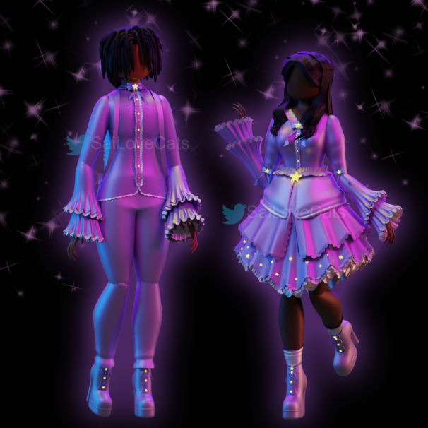 SaiLoveCats's tweet photo. Starlight School Uniform Concept!
@StarlightNewz

#concept #stars #pearls #ruffles #purple #light #bows #socks #royale #high #starlightcity #roblox #dev #studio #hair #dreads #glowing #glow #fyp #viral #twitter #fypviraltwitter #pink #blue #white #sparkle #sparkles #viral #fyp https://t.co/a1GWZZsKBH