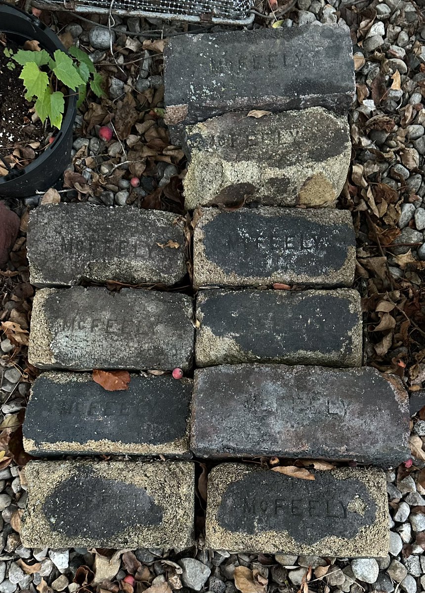 It’s a treasure trove of McFeely bricks! Created near the turn of the century by the company named after Fred #McFeely Rogers’ mother’s family. These bricks kept PA’s ovens warm! Fred gave his dear friend #DavidNewell a brick from the original mold. #MrMcFeely