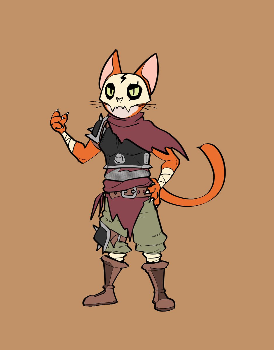 Tossatastic's tweet photo. Character I've been working on for a small game project for uni

Basically Doomcat 💀 https://t.co/364vYDPicU