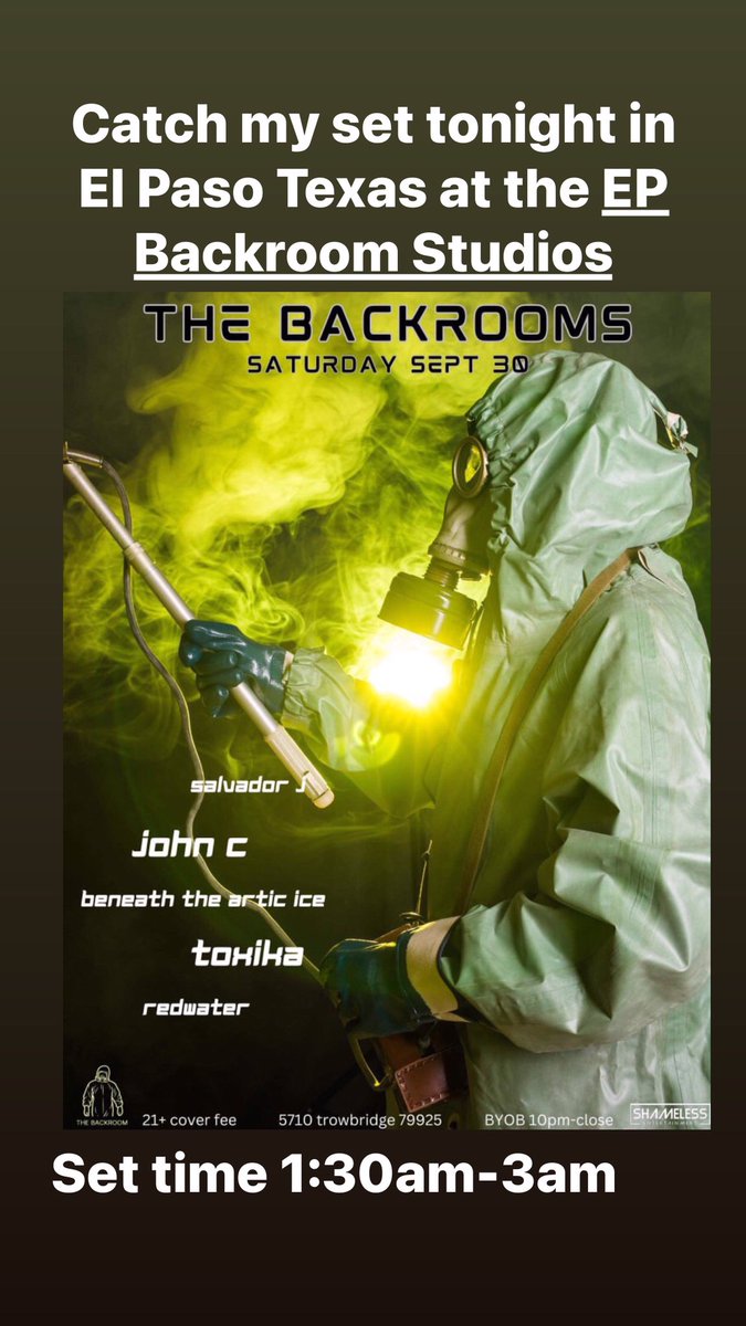 BTAI_Official's tweet image. Tonight I have the honor to throw down an amazing set at the Backroom in El Paso Texas ! I can’t wait to see you all tonight, set time will be from 1:30am-3am see you soon!  @PsytranceTv  @psytrancemania @Psy_Tribes  #beneaththearcticice #darkprog #forest #bpm140 #bpm150