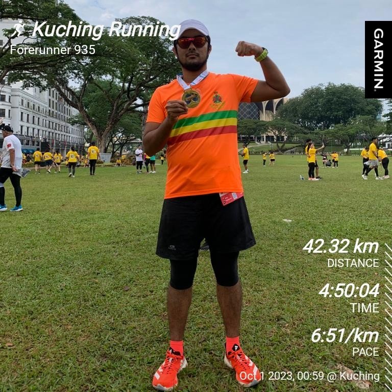 aizatmokhtar's tweet image. Kuching Full Marathon 2023 ✅
Alhamdulillah managed to get PB at 4:50:04, shaved 1 hour from previous PB.