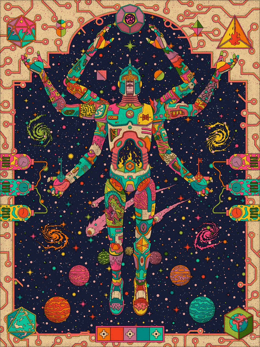 The protector of the cosmic balance 

Art feature of the day! 🔥

Space Guard 02 by <a href="/flostitanarum/">Gii</a> 

#altart #nft #art