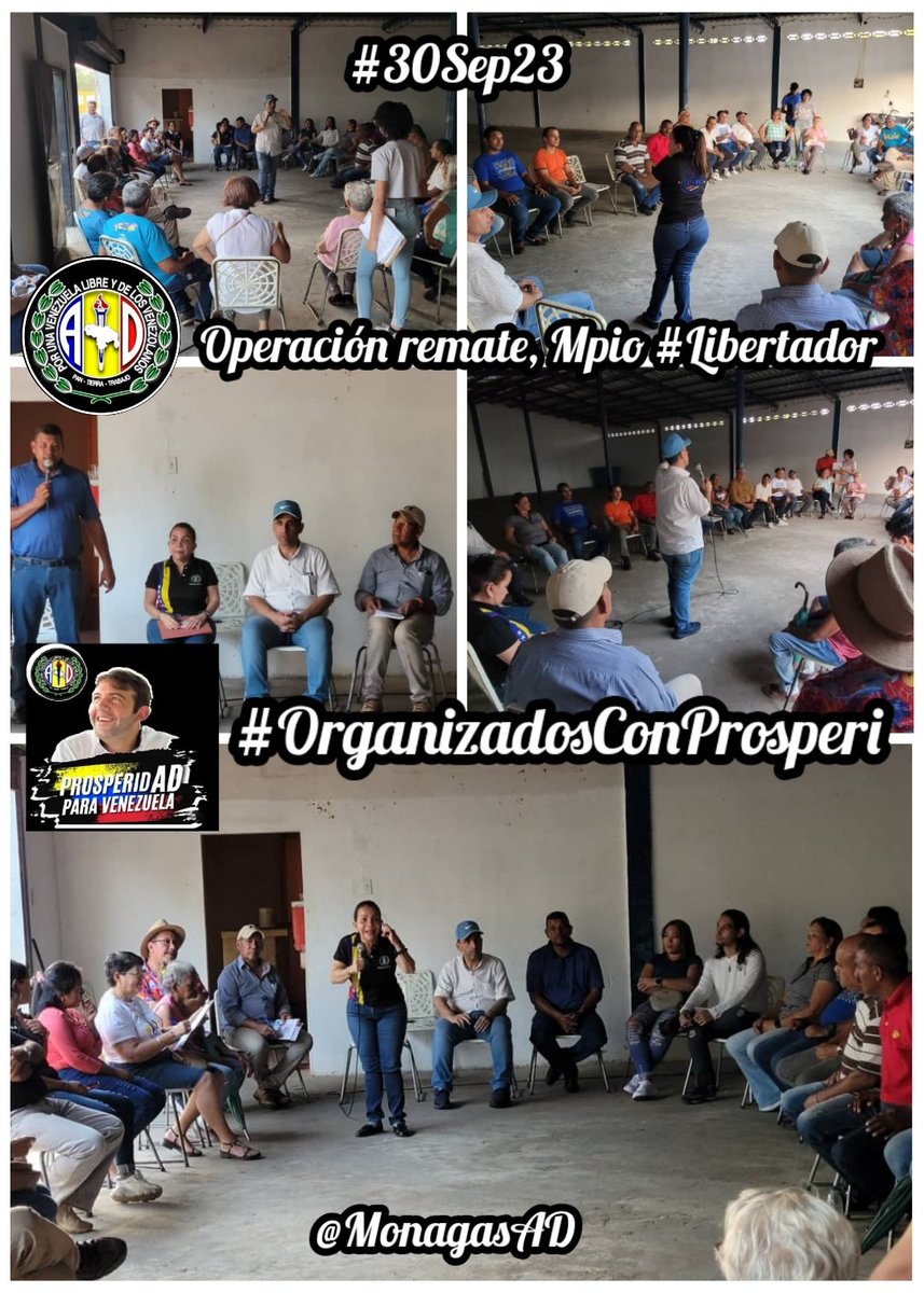 Mvto1roDeMayo's tweet photo. #30Sep23 Los compañeros @sandraalfaro y @PieroMaroun en la gira visitando nuestras estructuras políticas, el trabajo que hacen en sus Mpios, imprimiendo fuerza para el remate, estamos más cerca, a pocos días de la #Primarias
Mpio #Libertador @prospericarlos
@ADemocratica https://t.co/UntNyNsJhM