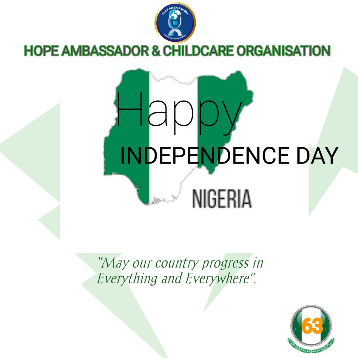 HopeAmbassador7's tweet photo. Wishing you Happy New Month and Independence Day. It`s shall be a month of Turn Around for you. https://t.co/kzEpu4mhRe