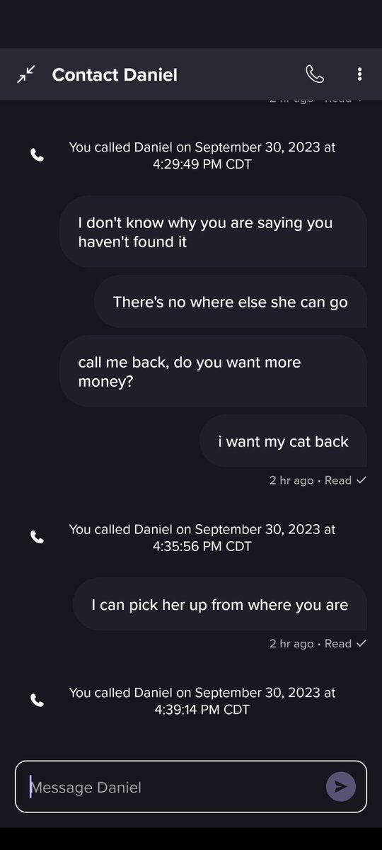 @AskLyft screenshots of chat with the driver