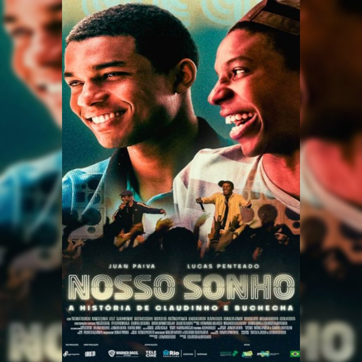 Hoje foi dia de prestigiar esse filme incrível e emocionante #Nossosonho ... Aguenta ❤!! Vale super a pena! Claudinho e Buchecha fizeram história no funk melody.