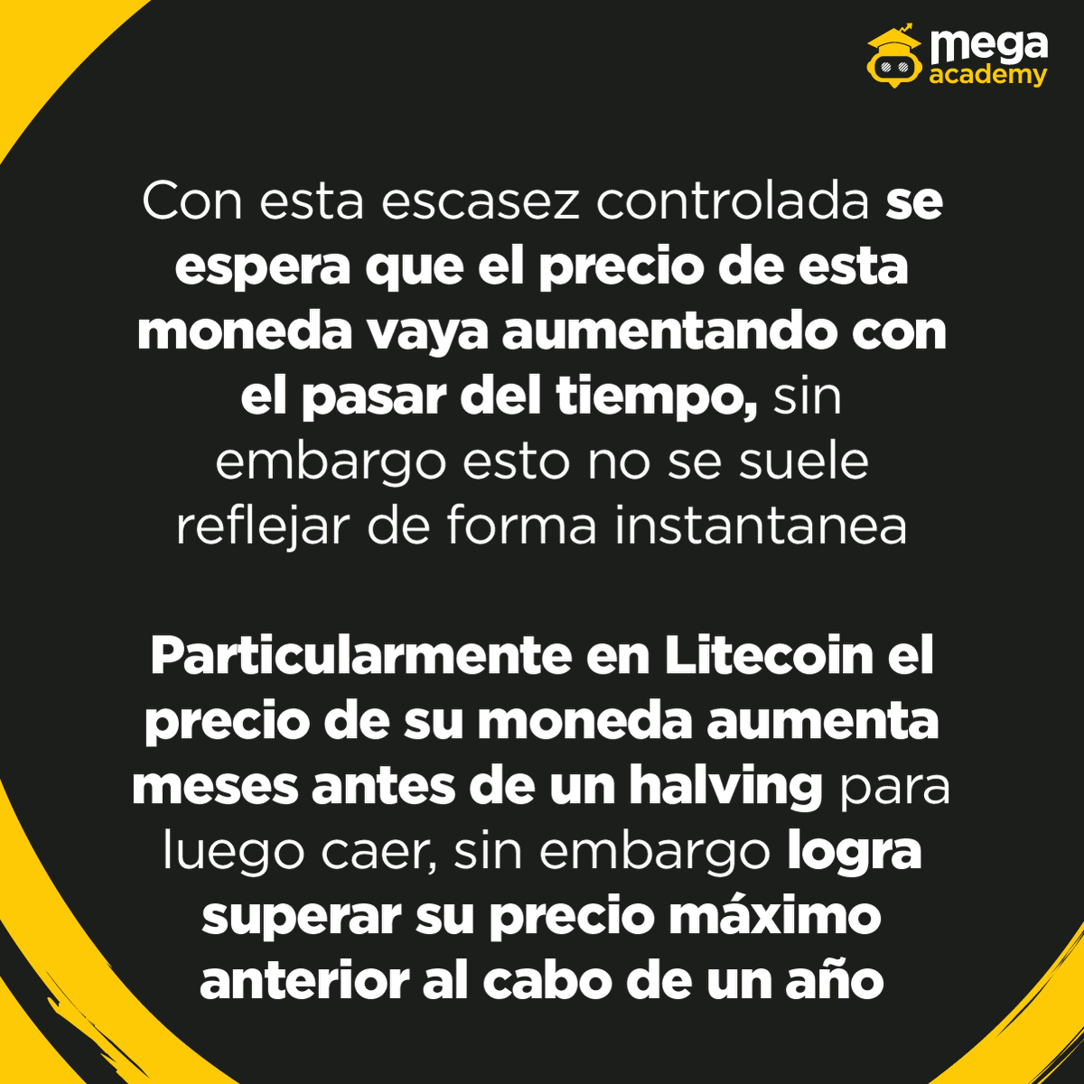 ¿Qué es el #Halving de #Litecoin y cómo te beneficia? El Halving es un evento que reduce la #oferta de #monedas y aumenta su #valor🤩 ¿Quieres saber cómo aprovechar esta oportunidad? Sigue leyendo y descubre todo lo que necesitas saber con #MegaAcademy, los expertos en cripto!😉