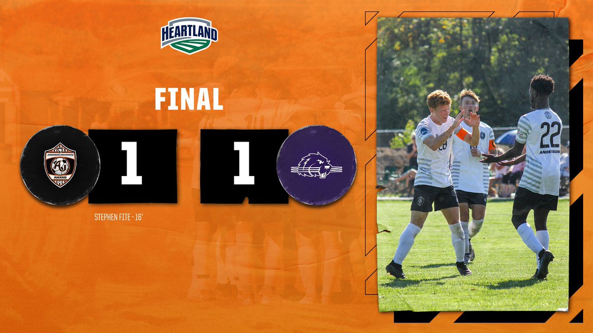 The Ravens tie the Bluffton Beavers 1-1 with our lone goal scored by #28 Stephen Fite. Goal assisted by #16 Jaxon Gillig and #22 Caleb Opoku. 

The Ravens are back in action at Fridley Field on Wednesday, October 4 at 4pm against Rose-Hulman. 
#AUMS #GBGR #DefendTheShield