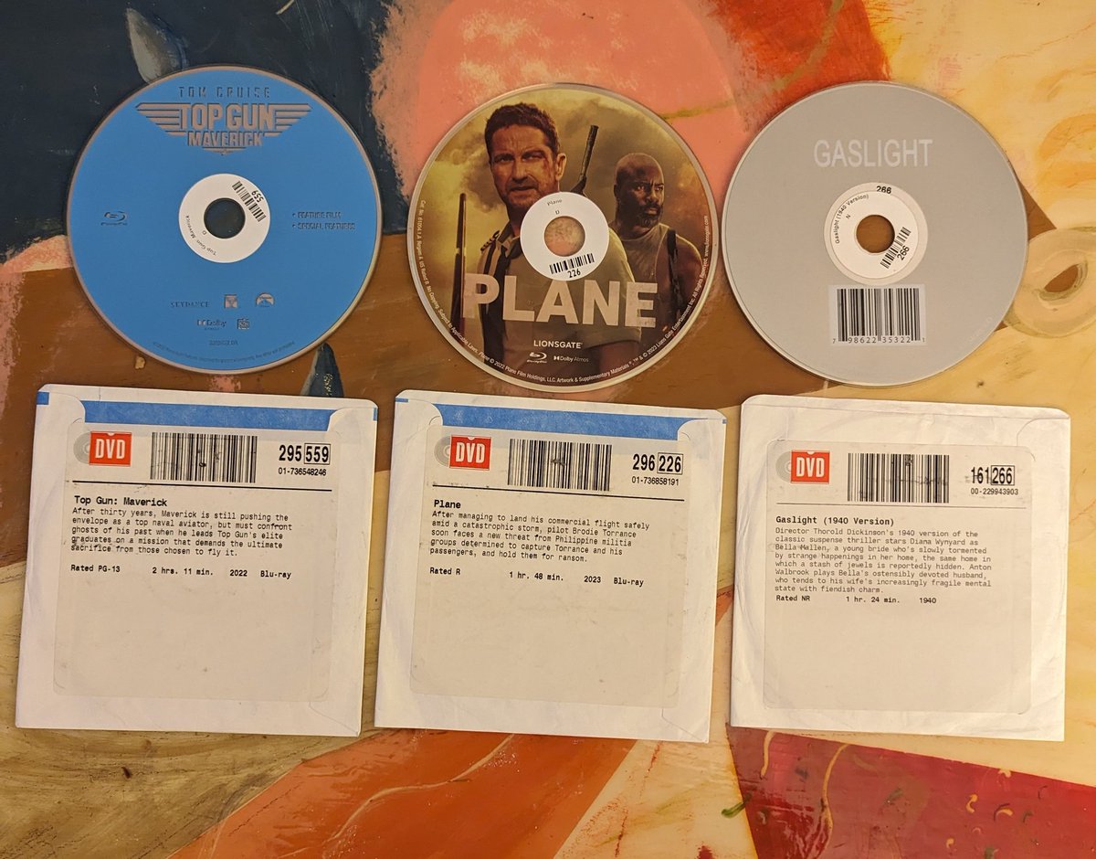 bobstelling's tweet image. Last discs (to keep) for #GetThroughMyQueue @dvdnetflix @netflix. Had almost 150 left on queue that aren't on Netflix streaming. Still hoping for 10 bonus discs, unclear if they would show up as At Home or the recipients have already been notified.

Rented 1122 discs in 10 years.