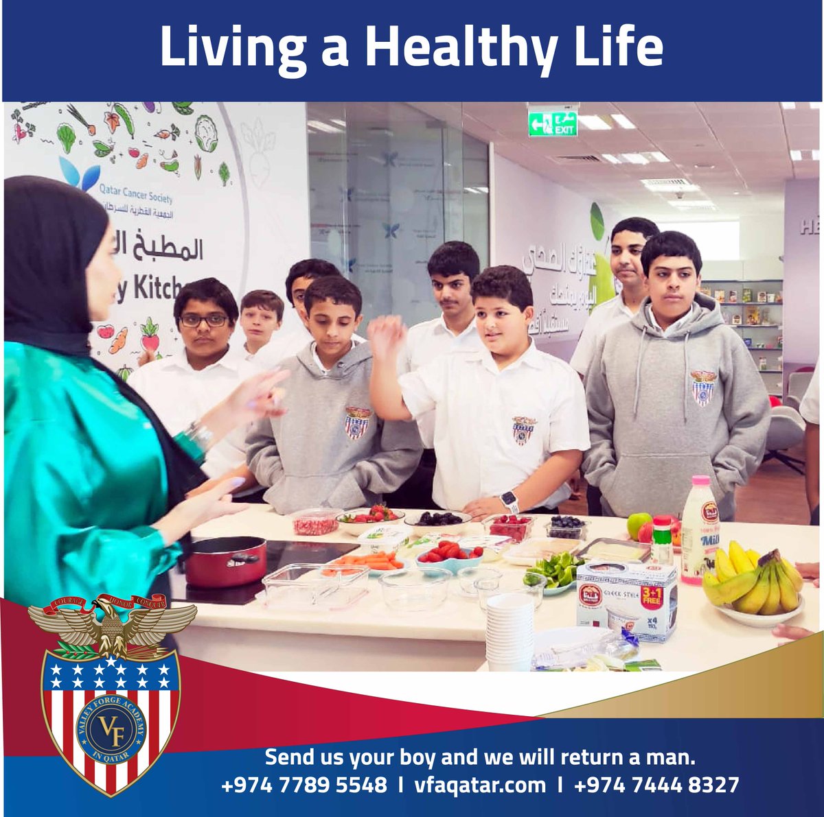 vfaqatar's tweet photo. يحدث التطور البدني بعدة طرق – بدءًا من دروس التربية البدنية وحتى اختيار الأطعمة الصحية لتناول طعام الغداء والوجبات الخفيفة.
#preparingforgreatness #valleyforgeqatar #americancurriculum #vfaqatar https://t.co/uGkr8QZQlB