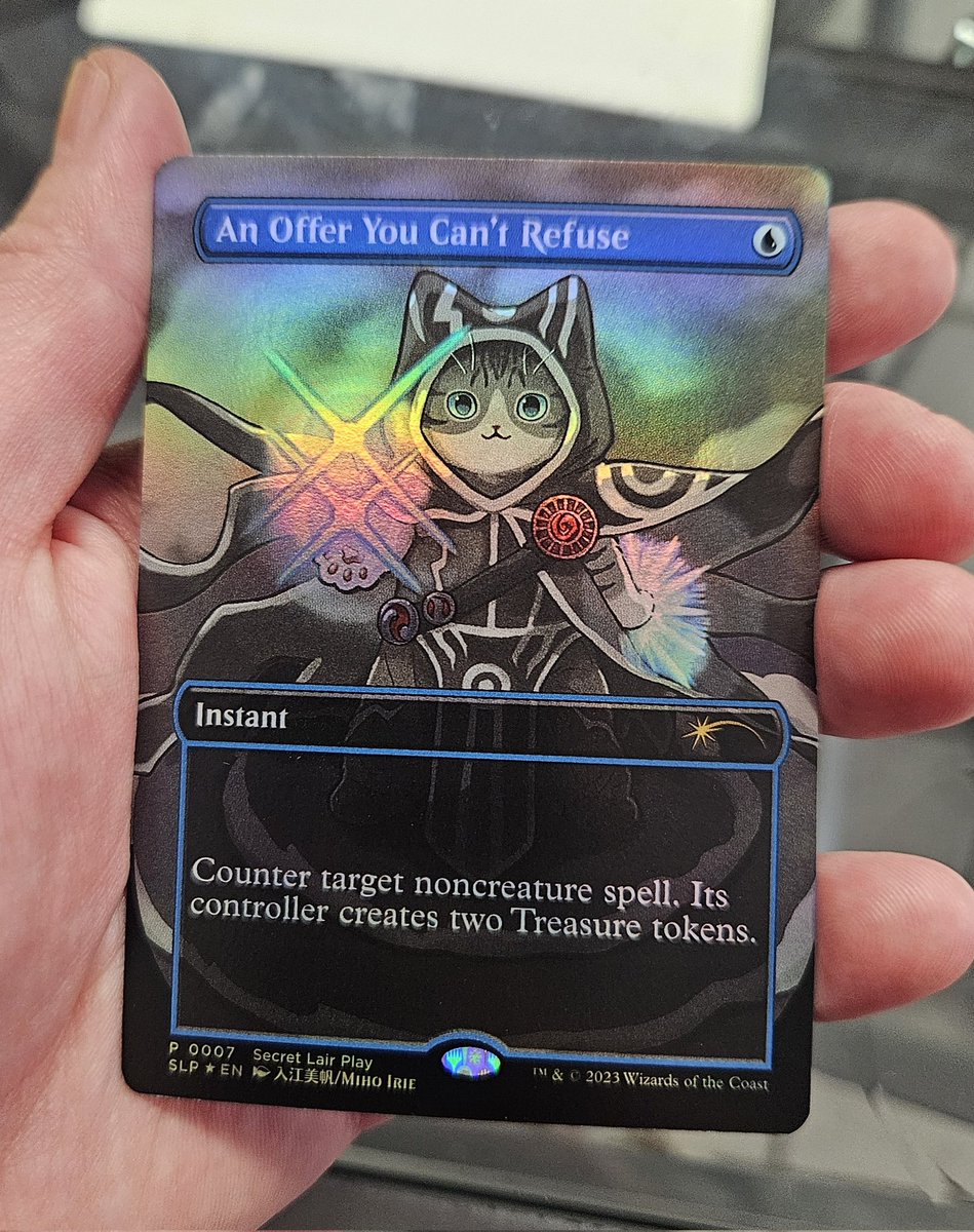 Look how cute kitty promo looks in foil!!! 💖
#magicthegathering #mtgfoil