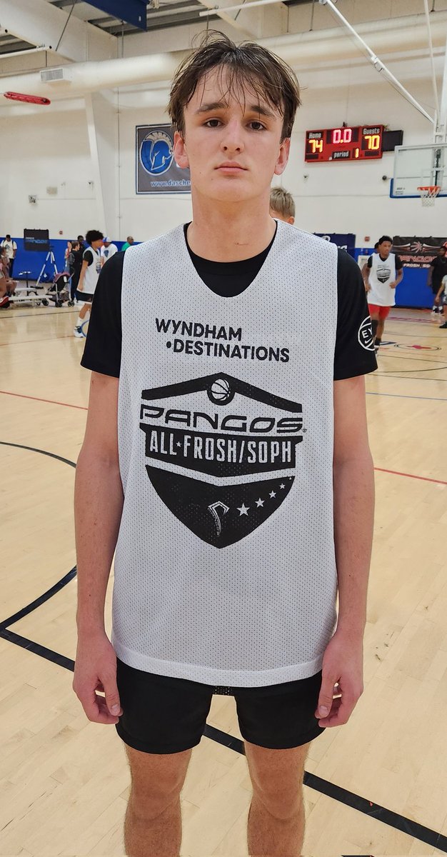 Pangos All-South Fr/So Camp Notes: liked what I saw out of 6-5 2026 Bo Ogden (St. Michael's Academy/Austin TX). Son of Texas asst Chris Ogden is a rangy WG that has range on his jumper & can beat defenders off bounce. Very good student (3.8 GPA) had 20 pts @FrankieBur @FCPPangos